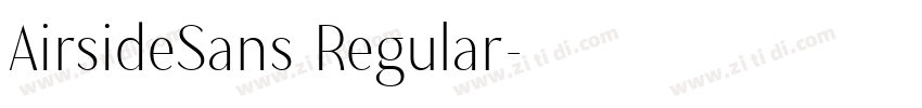 AirsideSans Regular字体转换